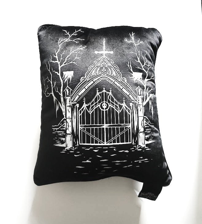 Cemetery Gates Throw Pillow