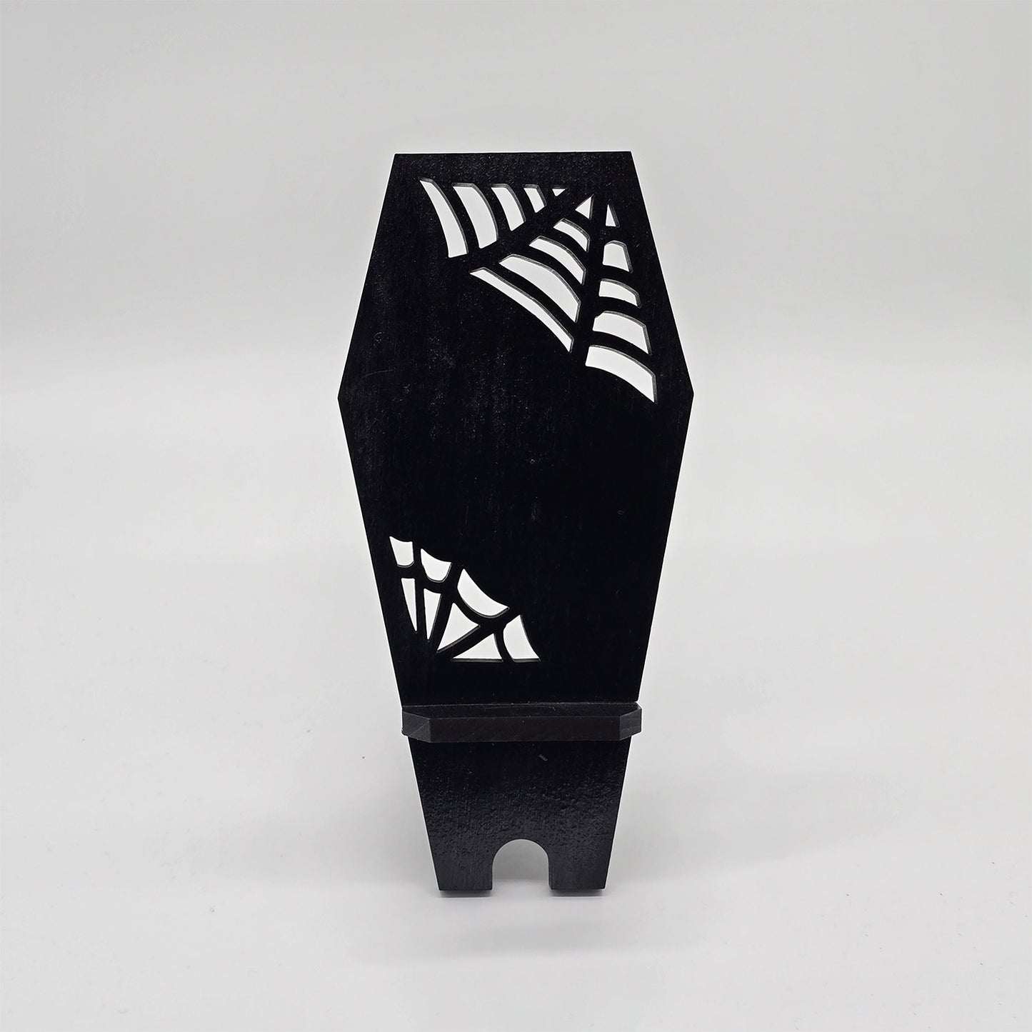 Spider Web Coffin Phone Stand