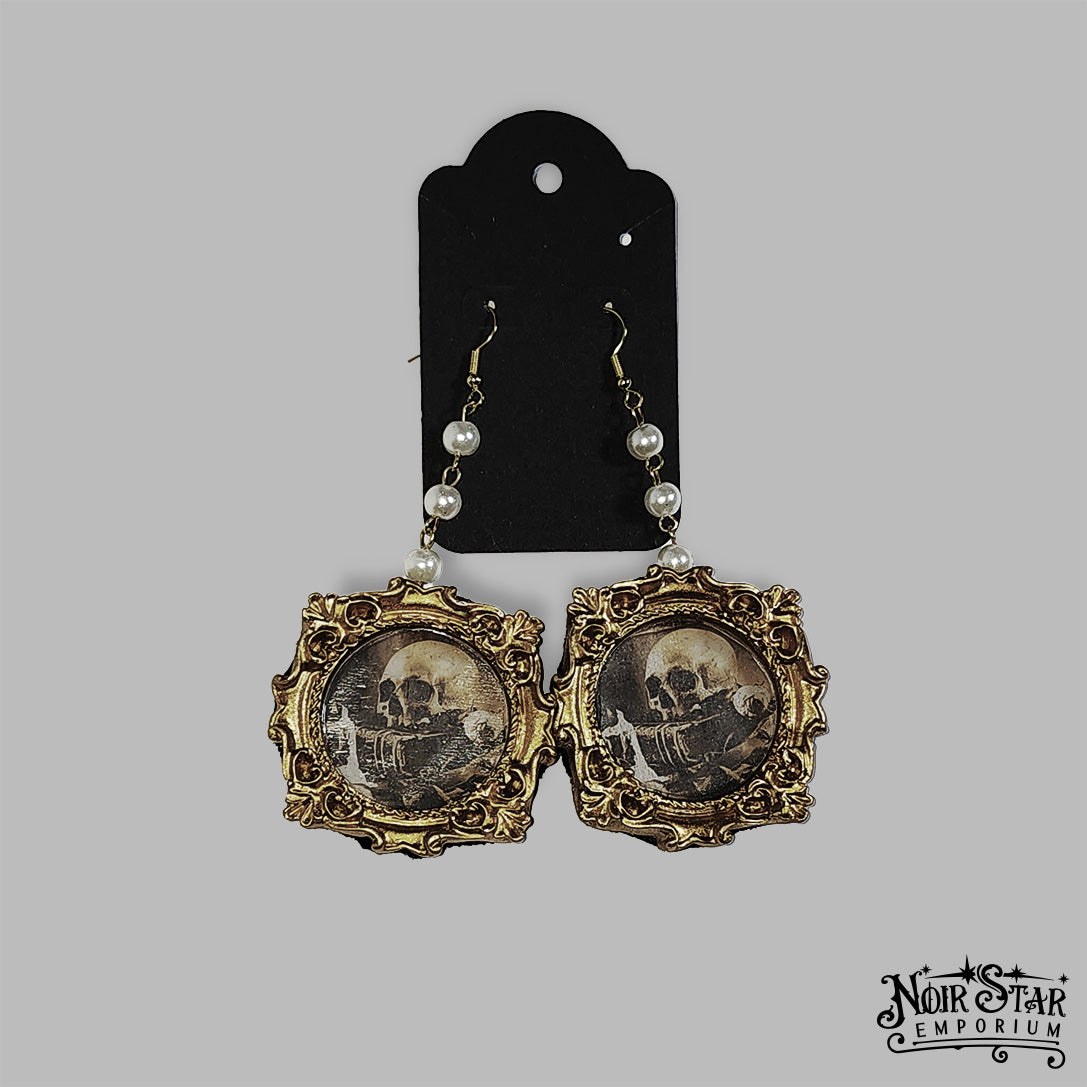 Baroque Skull Artistry Earrings