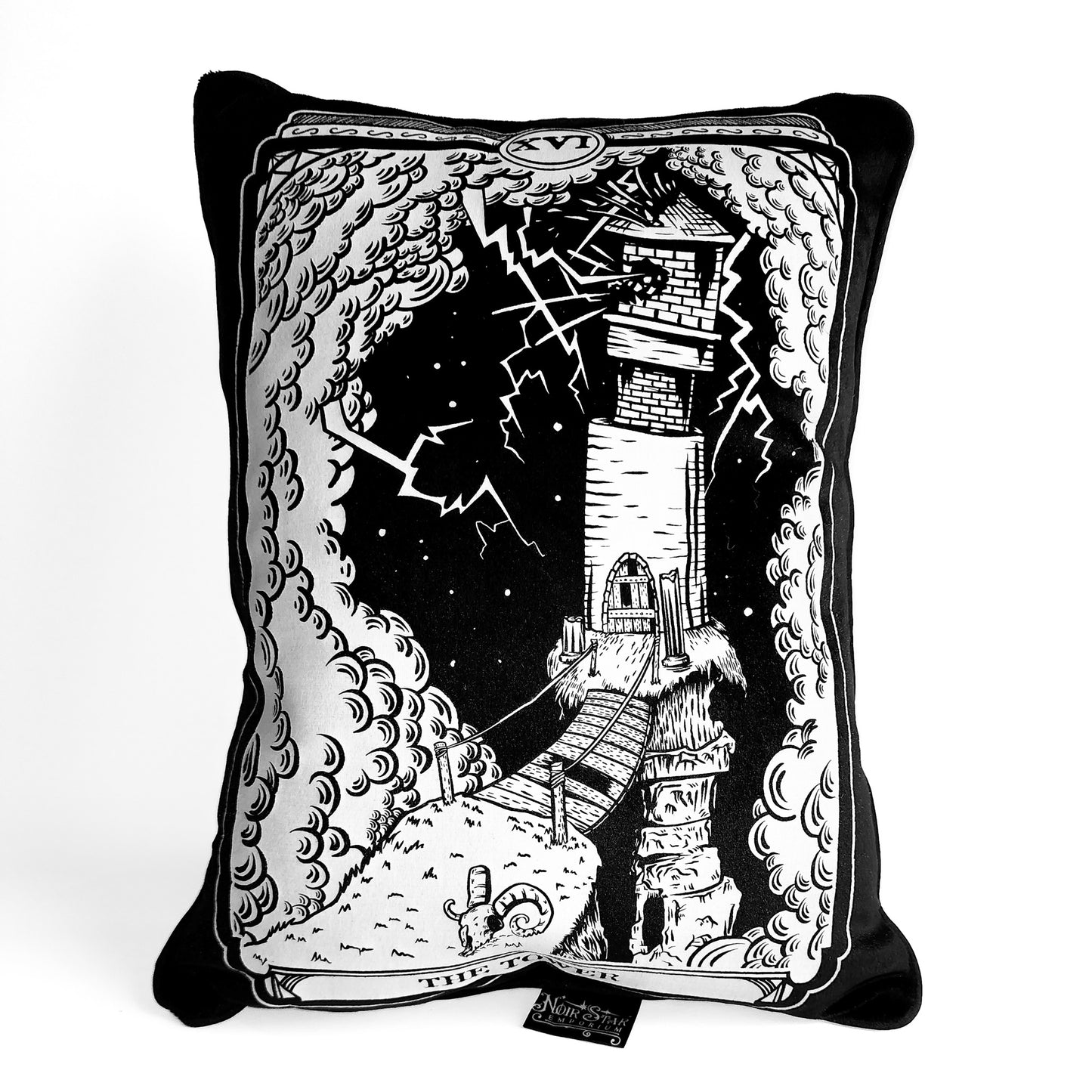 The Tower Tarot Throw Pillow