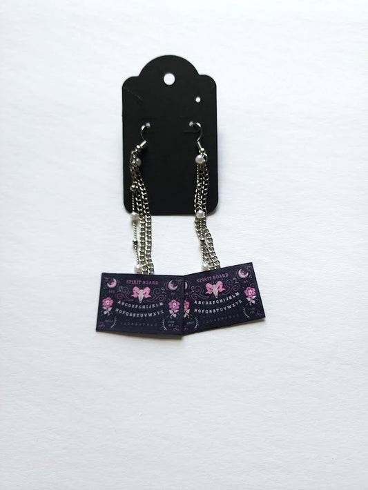 Purple Ouija Board Earrings