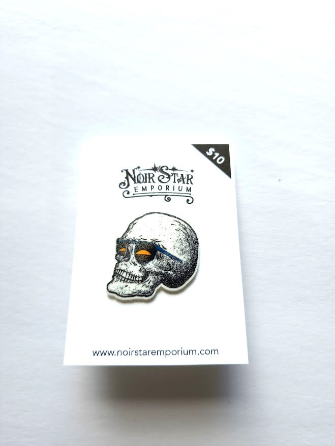 Summerween Skull in the Sun Pin