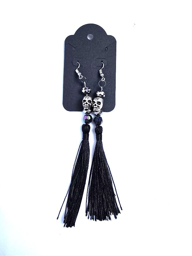 Skull Tassle Earrings