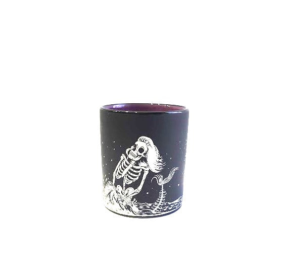 Skeleton Mermaid Mug- Purple