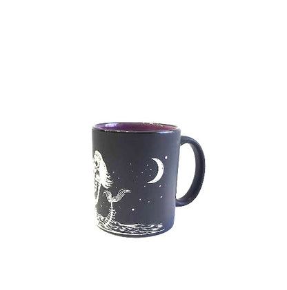 Skeleton Mermaid Mug- Purple