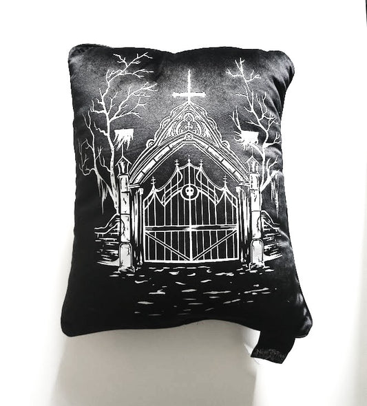 Cemetery Gates Throw Pillow