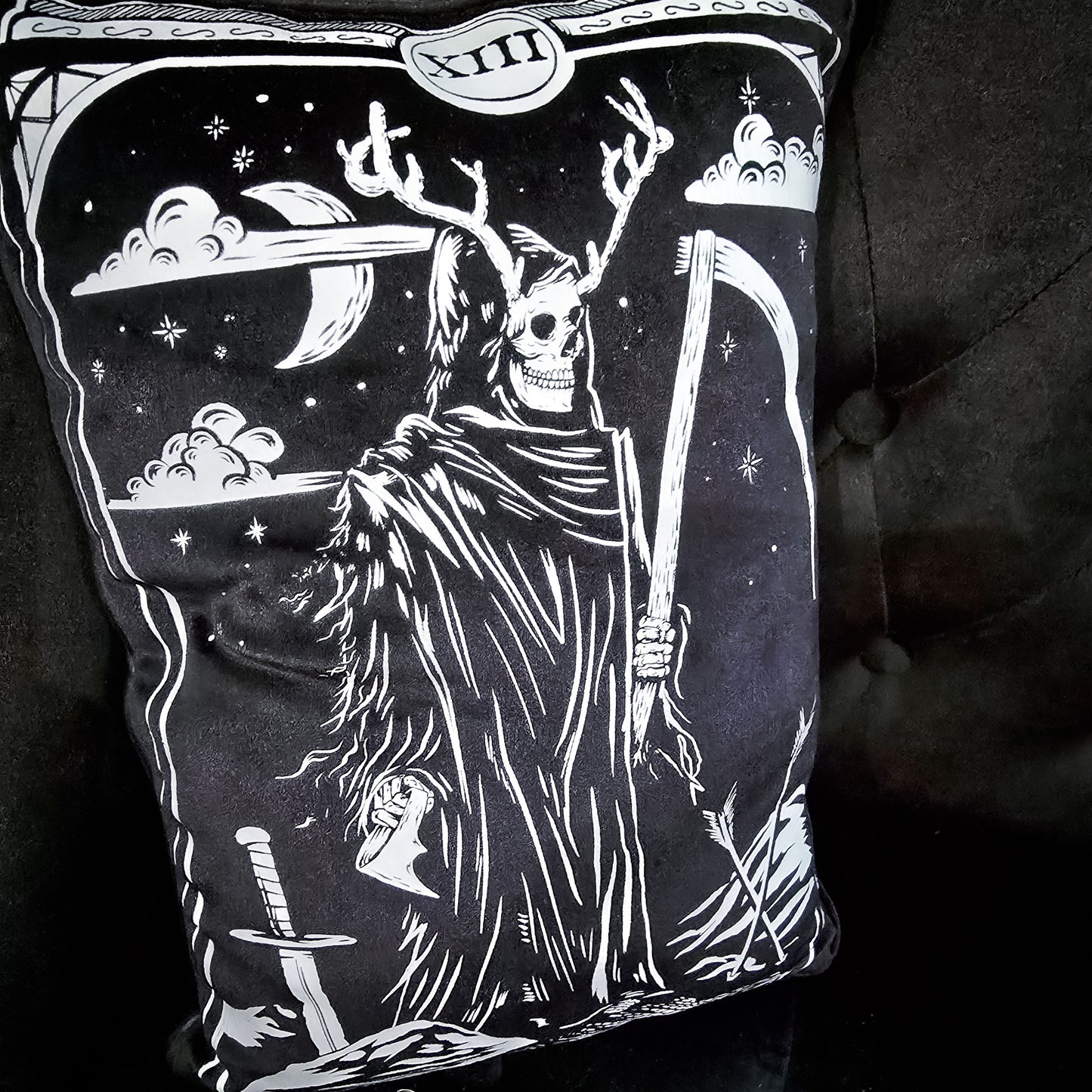 Death Tarot Throw Pillow