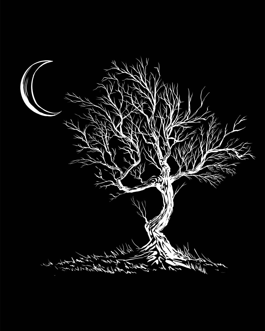 Noir Star Tree No. 1 (Art Print on Metal)